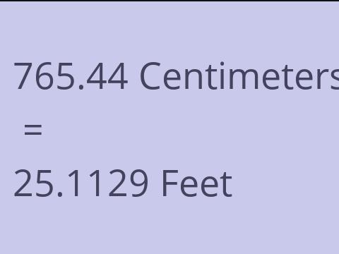 765.44 CM TO FEET