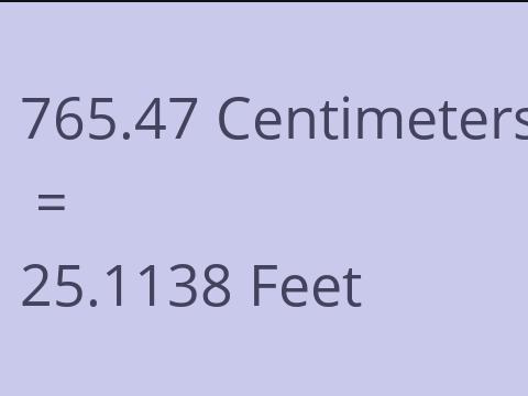 765.47 CM TO FEET