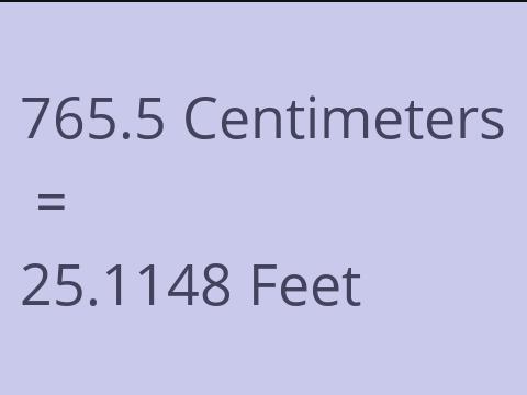 765.5 CM TO FEET