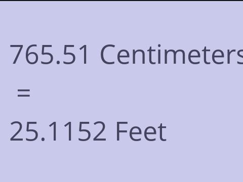 765.51 CM TO FEET