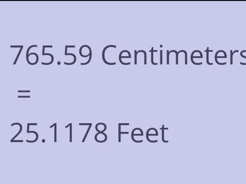 765.59 CM TO FEET