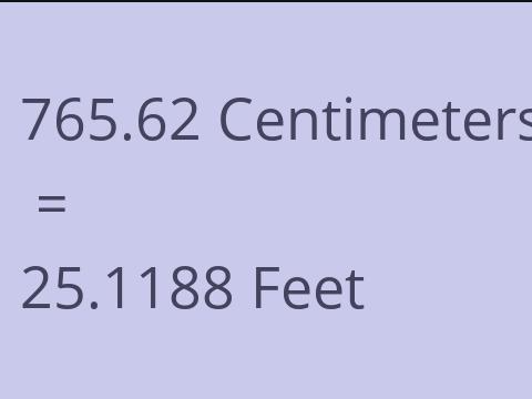 765.62 CM TO FEET