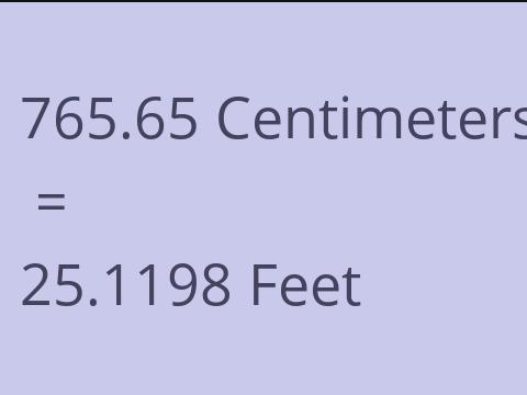 765.65 CM TO FEET