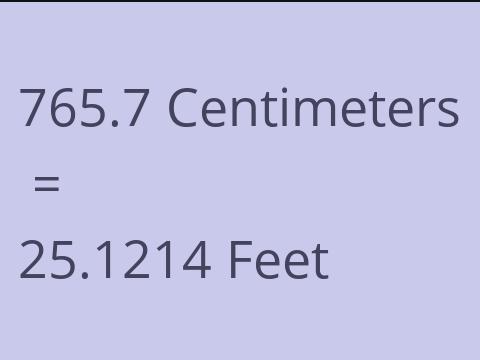 765.7 CM TO FEET