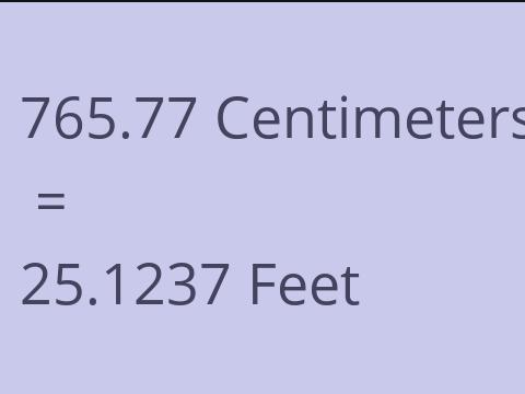 765.77 CM TO FEET