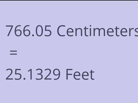 766.05 CM TO FEET