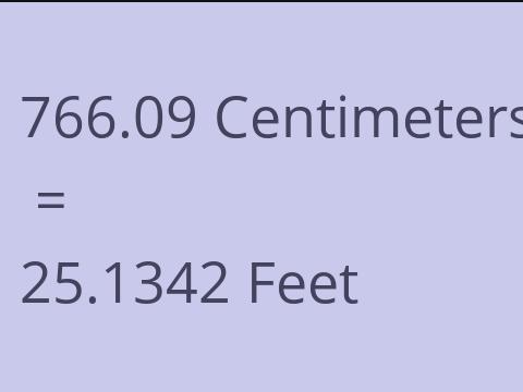 766.09 CM TO FEET