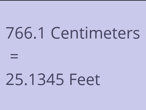 766.1 CM TO FEET