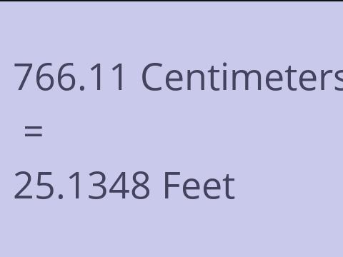 766.11 CM TO FEET