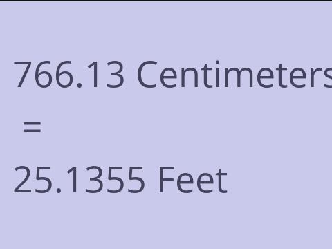 766.13 CM TO FEET