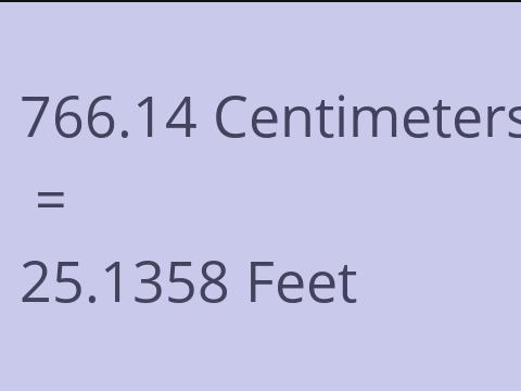 766.14 CM TO FEET