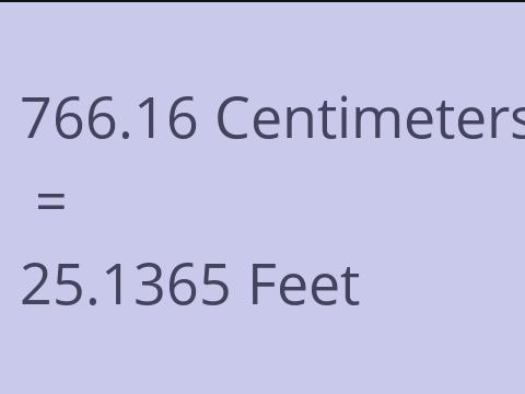 766.16 CM TO FEET