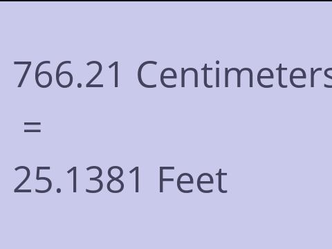 766.21 CM TO FEET