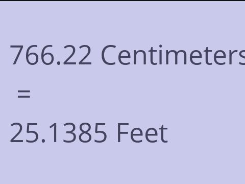 766.22 CM TO FEET