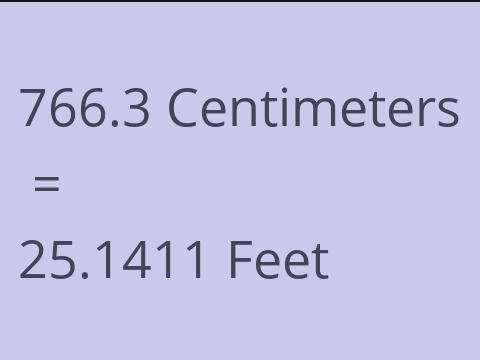 766.3 CM TO FEET