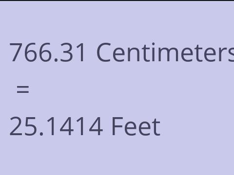 766.31 CM TO FEET