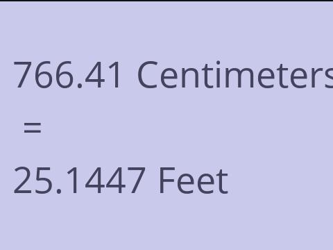 766.41 CM TO FEET