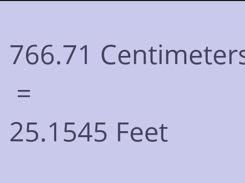 766.71 CM TO FEET