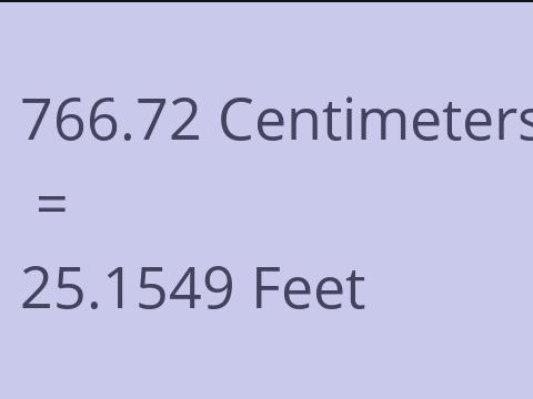 766.72 CM TO FEET