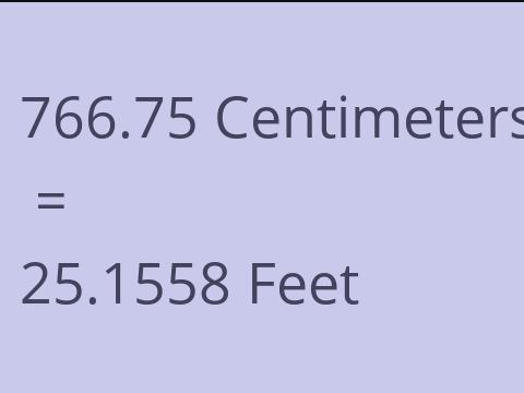 766.75 CM TO FEET