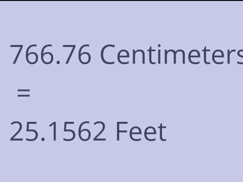 766.76 CM TO FEET