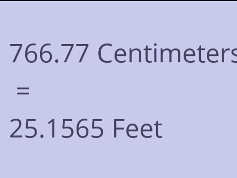 766.77 CM TO FEET