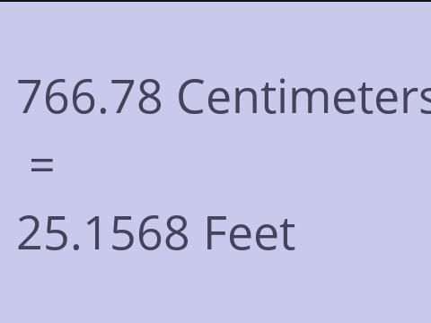 766.78 CM TO FEET