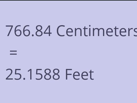 766.84 CM TO FEET