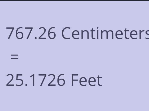 767.26 CM TO FEET