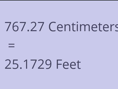 767.27 CM TO FEET