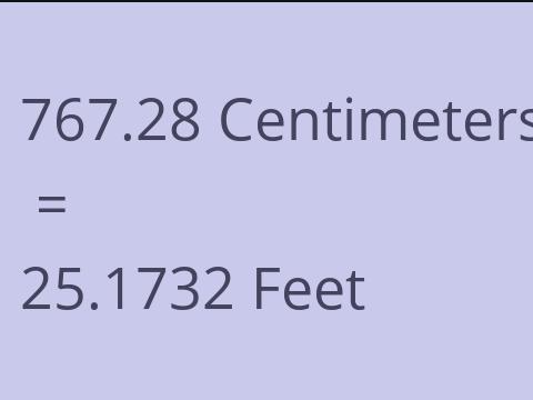 767.28 CM TO FEET