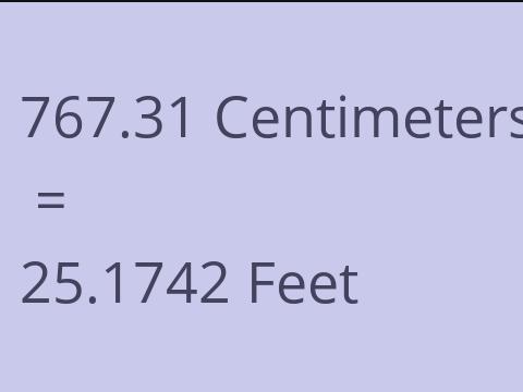 767.31 CM TO FEET