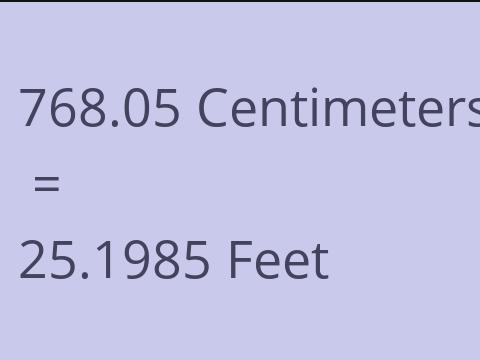 768.05 CM TO FEET