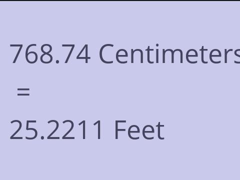 768.74 CM TO FEET