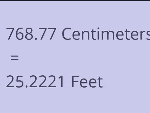 768.77 CM TO FEET