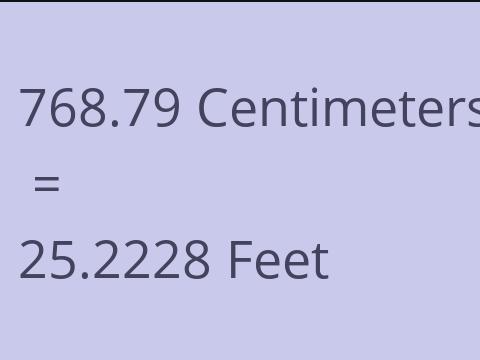 768.79 CM TO FEET