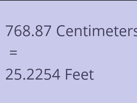 768.87 CM TO FEET