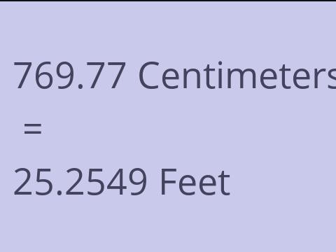 769.77 CM TO FEET