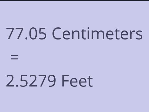 77.05 CM TO FEET