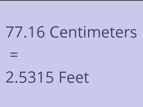 77.16 CM TO FEET