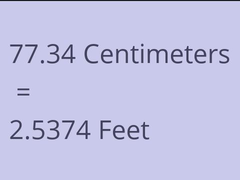 77.34 CM TO FEET