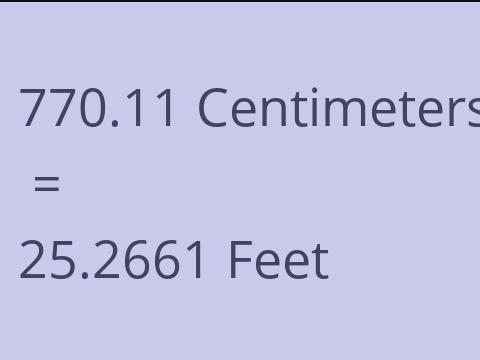 770.11 CM TO FEET