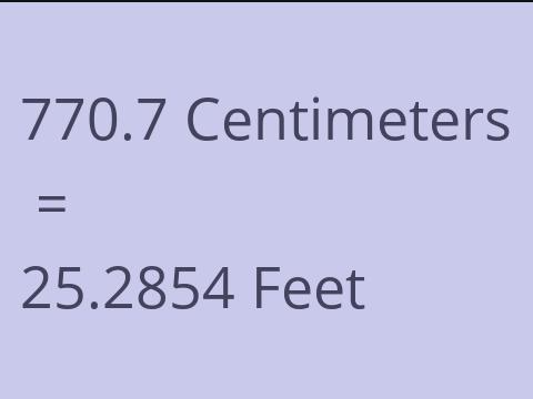 770.7 CM TO FEET