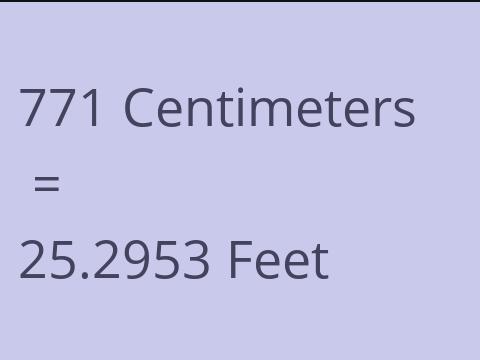 771 CM TO FEET