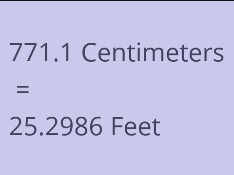 771.1 CM TO FEET