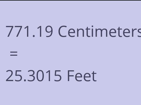 771.19 CM TO FEET