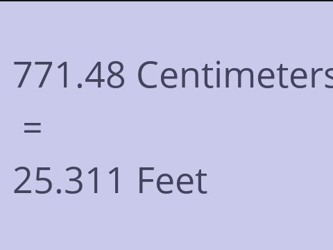 771.48 CM TO FEET