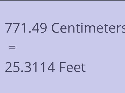 771.49 CM TO FEET