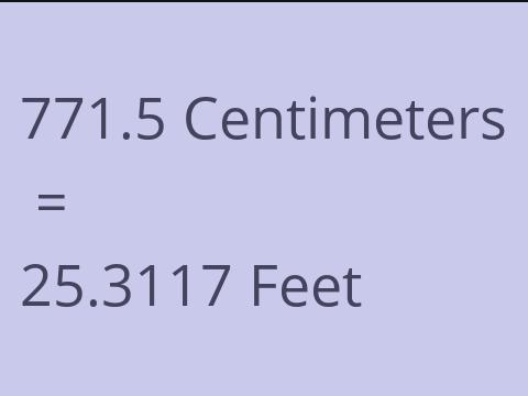 771.5 CM TO FEET