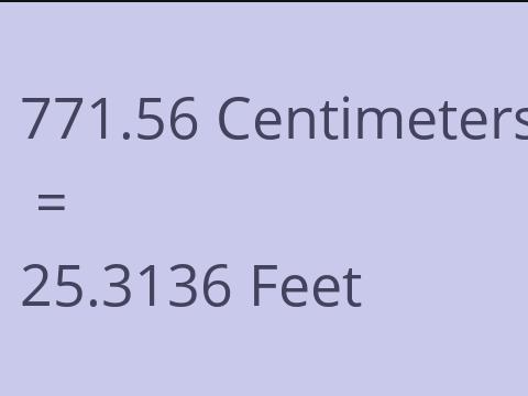 771.56 CM TO FEET